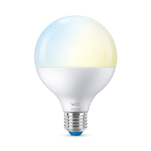 WiZ - Bombilla LED Inteligente Wi-Fi, tipo globo (G95) 11w (Eq. 75W) E27 , Luz Blanca Cálida a Fría Regulable, con tecnología SpaceSense y compatible con Alexa y Google Home