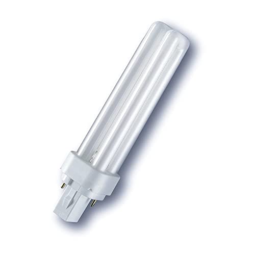 Osram Bombilla Fluorescente Compacta Dulux D G24d, 26W,1800Lm 2400K Color Blanco Cálido, [Clase de eficiencia energética B]