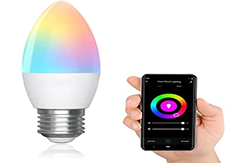 Levitantes Bombilla inteligente E27 LED tipo VELA con Wi-Fi compatible con Alexa, Google Home, bombilla inteligente 6.5 W 555 Lm regulable luz cálida y luz natural + RGB