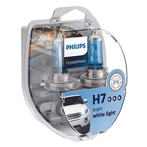 Philips CrystalVision 12972 CVSM - faro LED de 1140 lm para coche (H7, 55 W, luces largas y de cruce, Halógeno, PX26d, 4300 K)