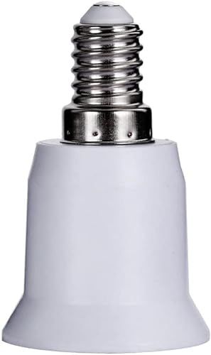 CABLEPELADO Adaptador E27 a E14 | Adaptador conversor de montura 14 a casquillo E27 | Apto para lámparas LED halógenas y de ahorro | Plástico | 1 unidad