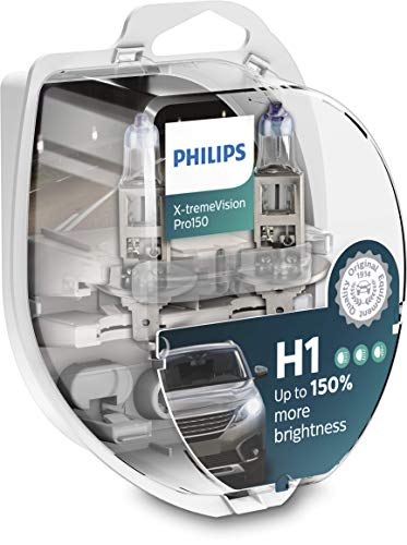 Philips X-tremeVision Pro150 H1 bombilla faros delanteros +150%, paquete doble