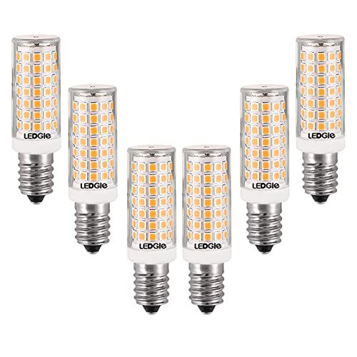 LEDGLE Bombillas LED E14, 8W Regulable Blanco Cálido 3000K, 80W Equivalente de Tradicional, 88 LEDs 700lm Edison E14 LED Maíz Bombillas, 6 Unidades [Clase de eficiencia energética A+]