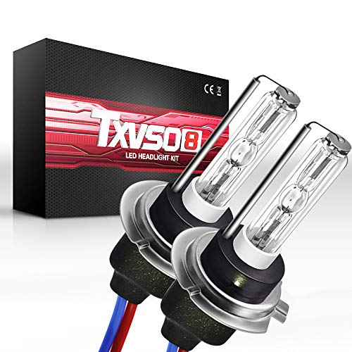 Sipobuy H7 55W HID bombillas de xenón faro lámpara de repuesto, Base de metal, 6000k blanco, 2pcs/set