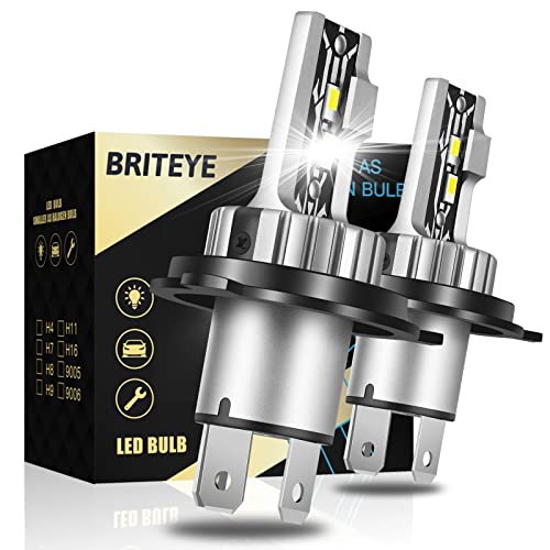 Briteye Bombillas H4 LED 6000K Luz Blanca Para Faros de Coche (2pcs)